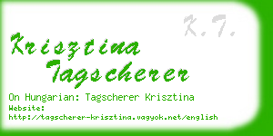 krisztina tagscherer business card